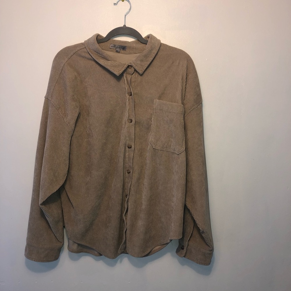 A corduroy button up!
